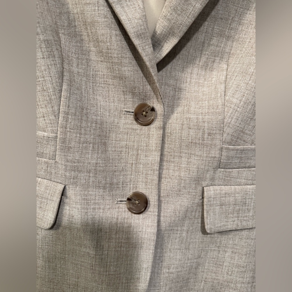 Banana Republic Blazer Light Khaki 0 0P Petite Women’s Washable - Picture 4 of 13